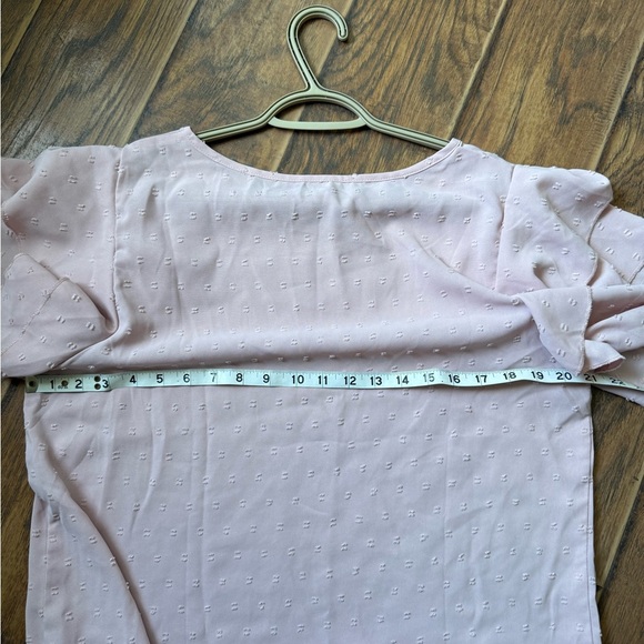 SHEIN Light Pink Ruffle Sleeve Top - Picture 6 of 6